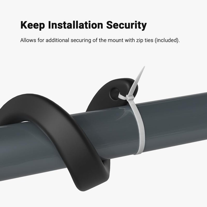 Holicfun Flexible Twist Mount for Indoor and Outdoor Security Cameras, Unversally Compatible with Ring, Blink, Eufy, Google Nest, Wyze, Arlo, Simplisafe and Other Cameras - Black - Image 3